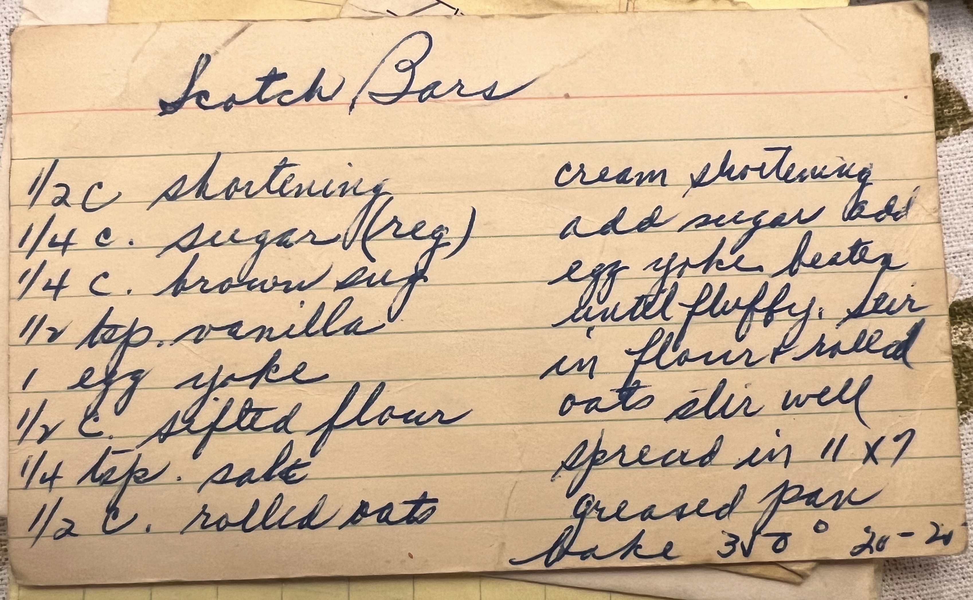 Grandma's Scotch Bars