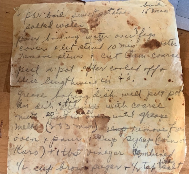 Grandma's Sweet Potatoes for Yontiff