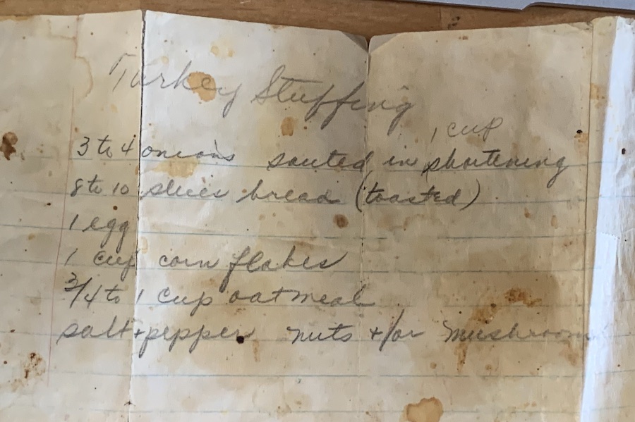 Grandma's 1st Turkey Stuffing